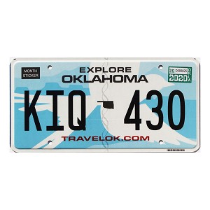 2020 Oklahoma License Plate #KIQ430