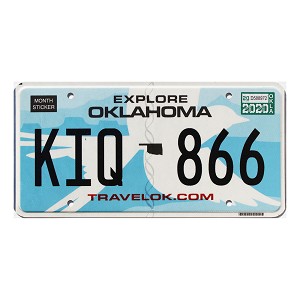 2020 Oklahoma License Plate #KIQ866