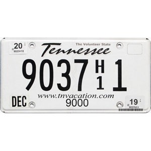 2020 Tennessee Truck License Plate #90371