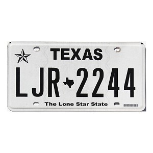 2020 Texas License Plate #LJR2244