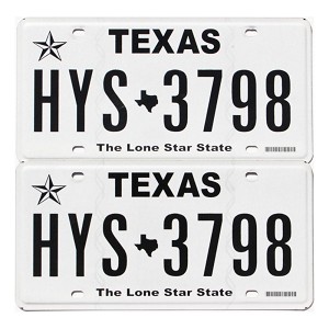 2020 Texas License Plates Pair #HYS3798
