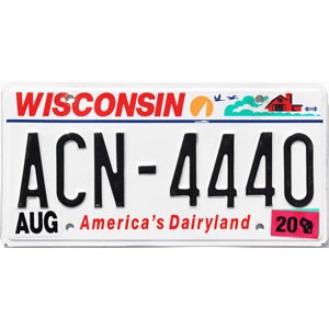2020 Wisconsin License Plate #ACN4440