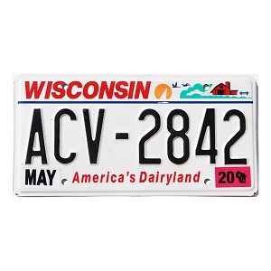 2020 Wisconsin License Plate #ACV2842