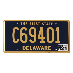 2021 Delaware C License Plate #69401