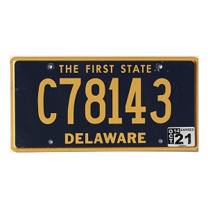 2021 Delaware C License Plate #78143