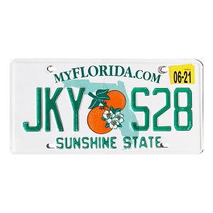 2021 Florida License Plate #JKYS28