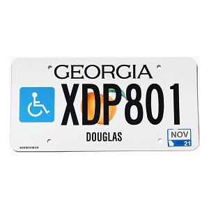 2021 Georgia Disabled License Plate #XDP801