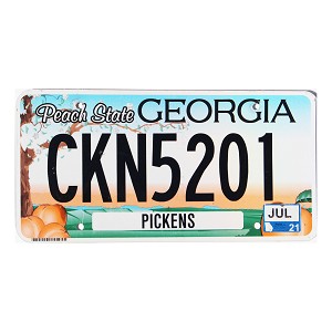 2021 Georgia License Plate #CKN5201