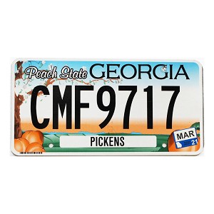 2021 Georgia License Plate #CMF9717