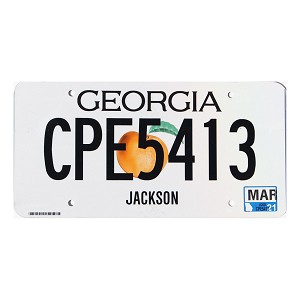 2021 Georgia License Plate #CPE5413