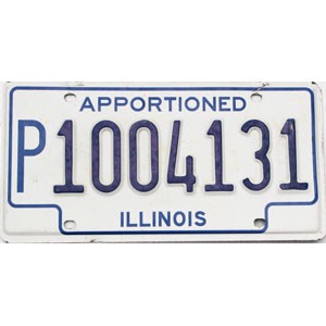 2021 Illinois Apportioned License Plate #P1004131