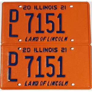 2021 Illinois Dealer License Plates Pair #7151