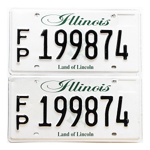 2021 Illinois Fleet License Plates Pair #199874