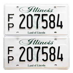 2021 Illinois Fleet License Plates Pair #207584