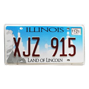 2021 Illinois License Plate #XJZ915