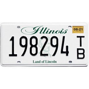 2021 Illinois Trailer License Plate #198294
