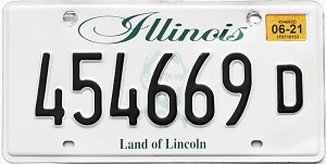 2021 Illinois Truck License Plate #454669D