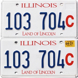 2021 Illinois Truck License Plates Pair #103704C