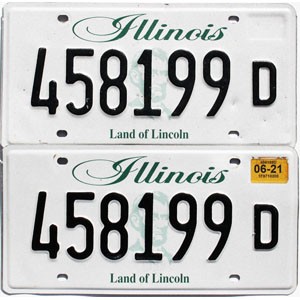2021 Illinois Truck License Plates Pair #458199D