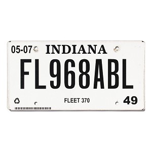 2021 Indiana Fleet License Plate #968ABL