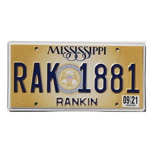 2021 Mississippi License Plate #RAK1881