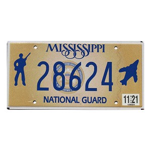2021 Mississippi National Guard License Plate #28624