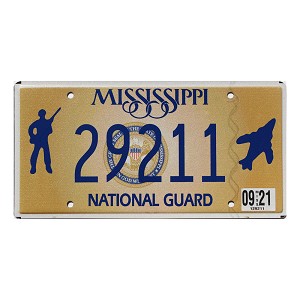 2021 Mississippi National Guard License Plate #29211