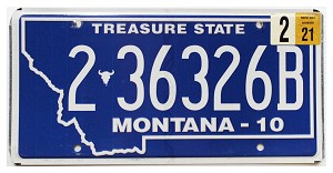 2021 Montana License Plate #236326B