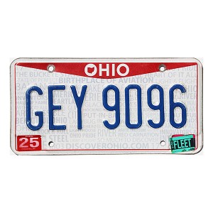 2021 Ohio Fleet License Plate #GEY9096