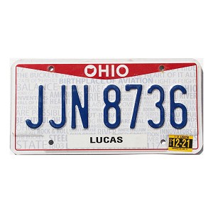 2021 Ohio License Plate #JJN8736