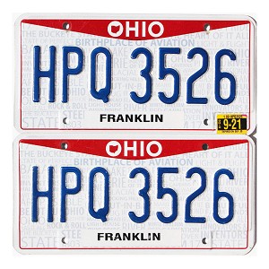 2021 Ohio License Plates Pair #HPQ3526