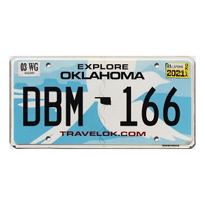 2021 Oklahoma License Plate #DBM166