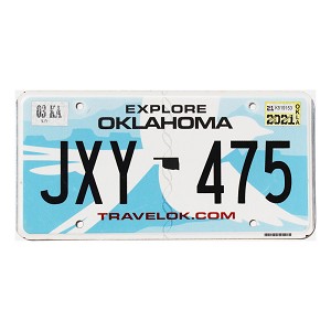 2021 Oklahoma License Plate #JXY475
