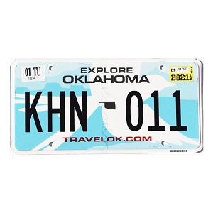 2021 Oklahoma License Plate #KHN011