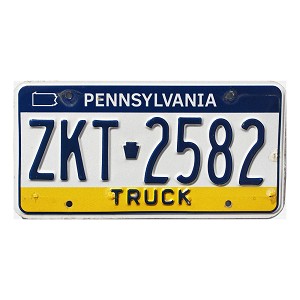 2021 Pennsylvania Truck License Plate #ZKT2582