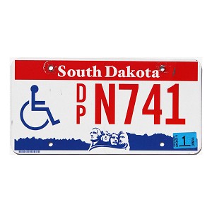2021 South Dakota Disabled License Plate #N741