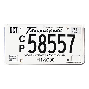 2021 Tennessee Truck License Plate #58557