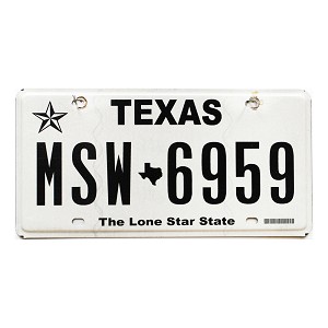 2021 Texas License Plate #MSW6959