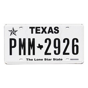 2021 Texas License Plate #PMM2926