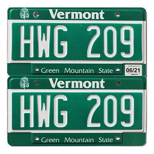 2021 Vermont License Plates Pair #HWG209