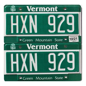 2021 Vermont License Plates Pair #HXN929