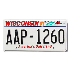 2021 Wisconsin License Plate #AAP1260