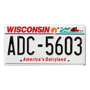 2021 Wisconsin License Plate #ADC5603