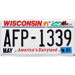 2021 Wisconsin License Plate #AFP1339