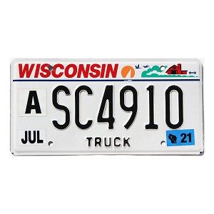 2021 Wisconsin Truck License Plate #SC4910