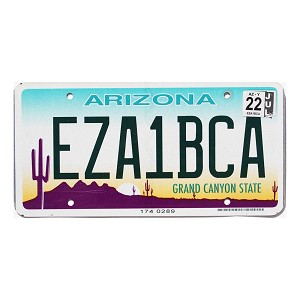 2022 Arizona License Plate #EZA1BCA