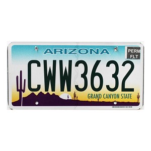 2022 Arizona Permanent License Plate #CWW3632