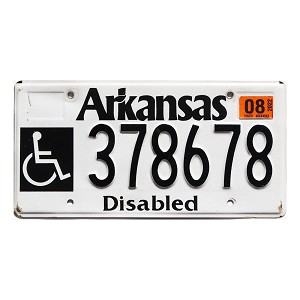 2022 Arkansas Disabled License Plate #378678