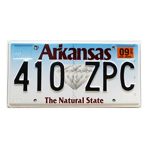2022 Arkansas License Plate #410ZPC