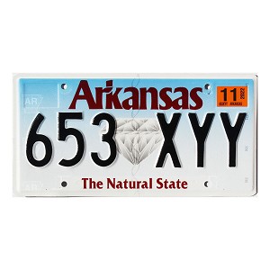 2022 Arkansas License Plate #653XYY